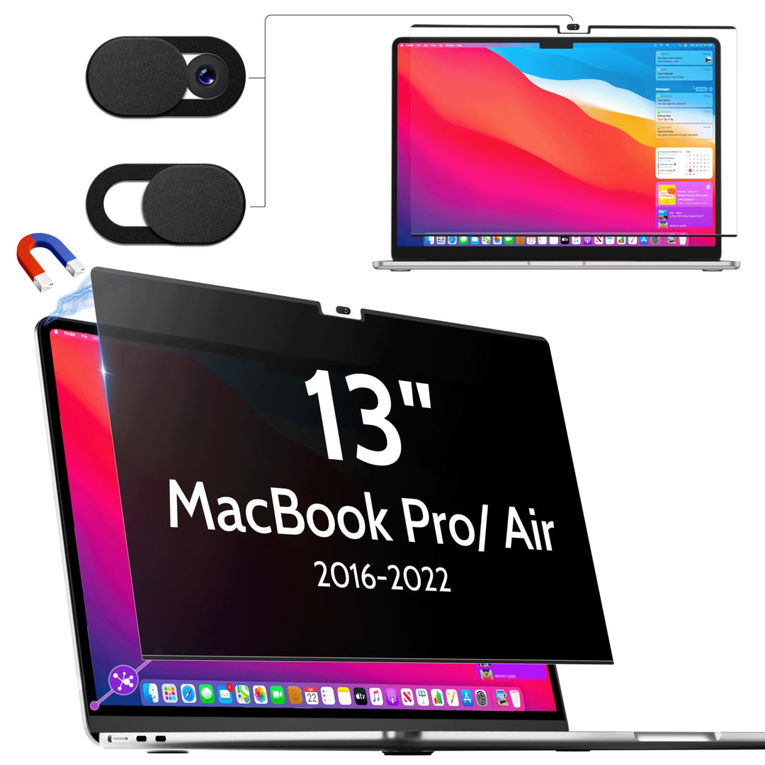 Magnetischer Blickschutzfilter für MacBook Air 13 Zoll (2018 – 2021, M1) / MacBook Pro 13 Zoll (2016