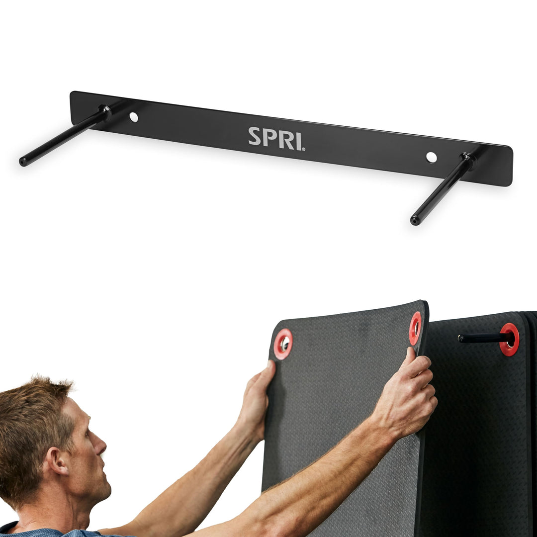 SPRI Übungsmatte zum Aufhängen an der Wand, zum Aufhängen, Schwarz