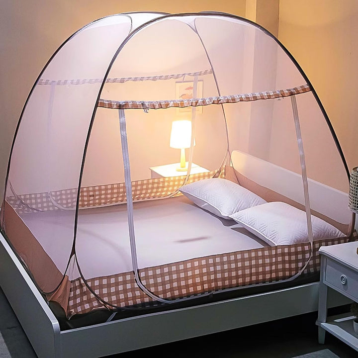 Faltbares Moskitonetz - Tragbar für Reise, Doppeltür Pop-Up, Gross für Bett, Schlafzimmer, Outdoor,