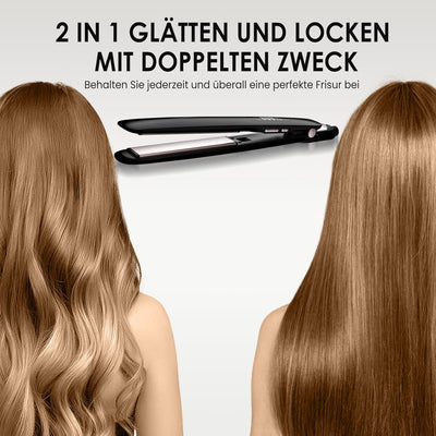 NOVUS Haarglätter, 1 Zoll Glätteisen, Schnelles Aufheizen & Negative Ionen, Haarglätter und Lockenwi