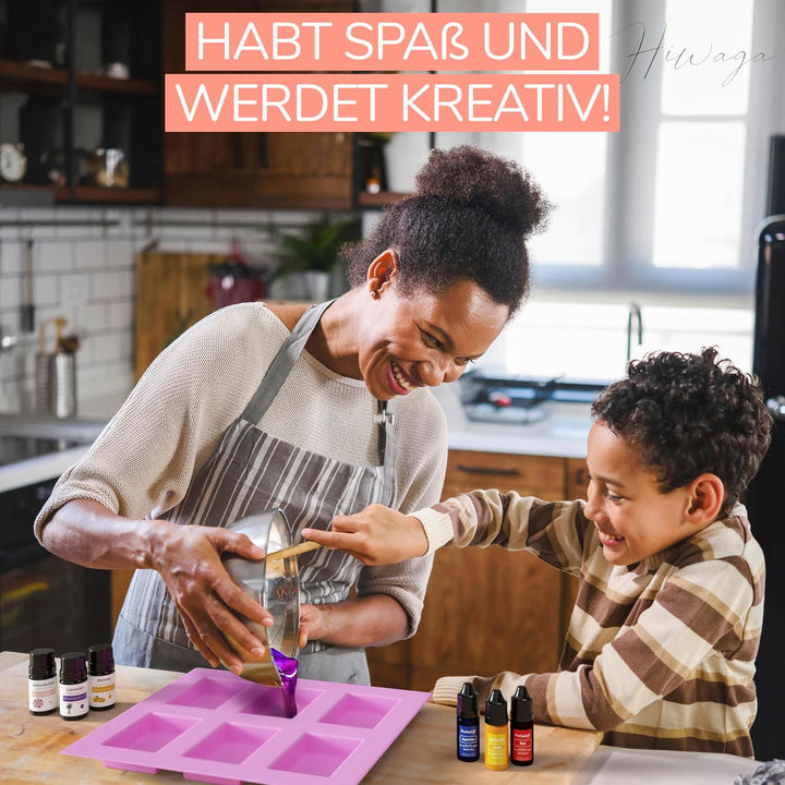Hiwaga DIY Seifen selber Machen Set für Erwachsene, Starterkit für kreative Seifenherstellung, Seife