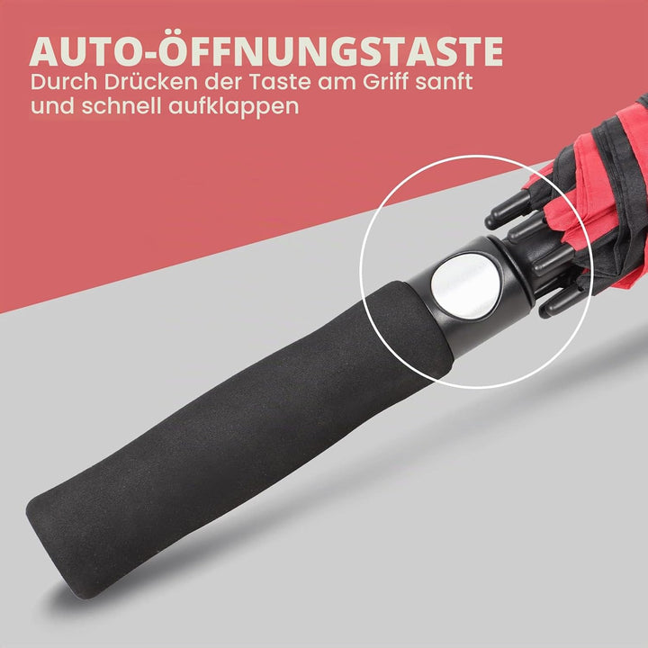 NINEMAX Regenschirm Gross Sturmfest,Golf Stockschirm Automatik Auf,L/XL/XXL Regenschirm für Herren D