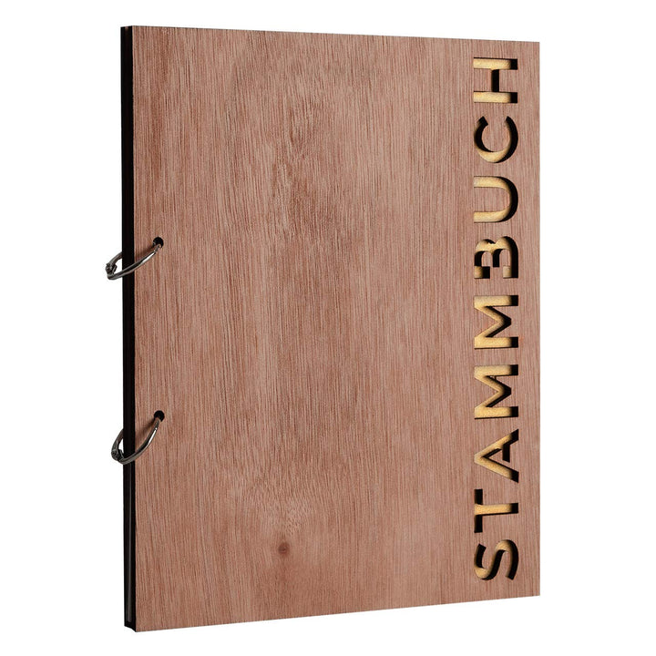Hochzeitideal Stammbuch der Familie Familienstammbuch Holzcover inkl. Lasergravur (Serie Linea)