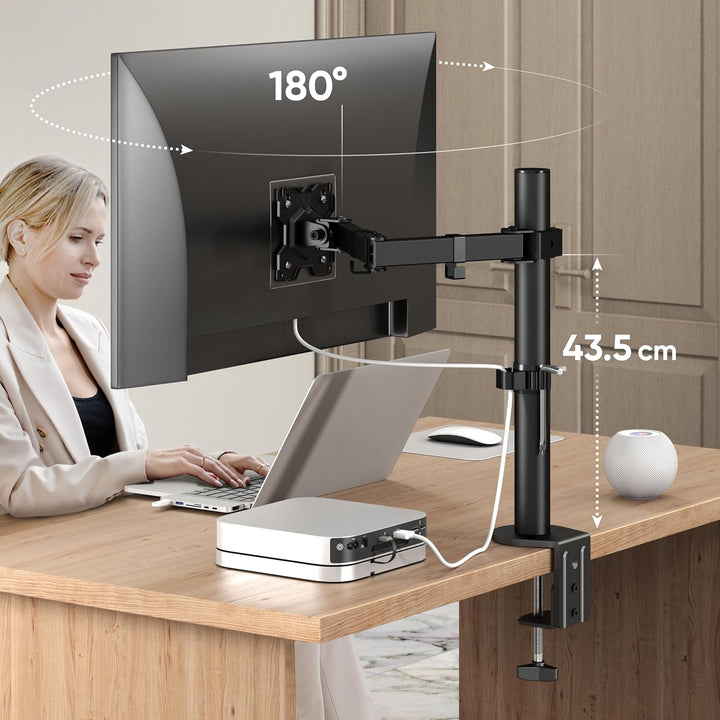 ONKRON 13-32 Zoll Monitor Halterung für LED LCD Bildschirme bis 8 kg Monitor Tischalterung 1 Monitor