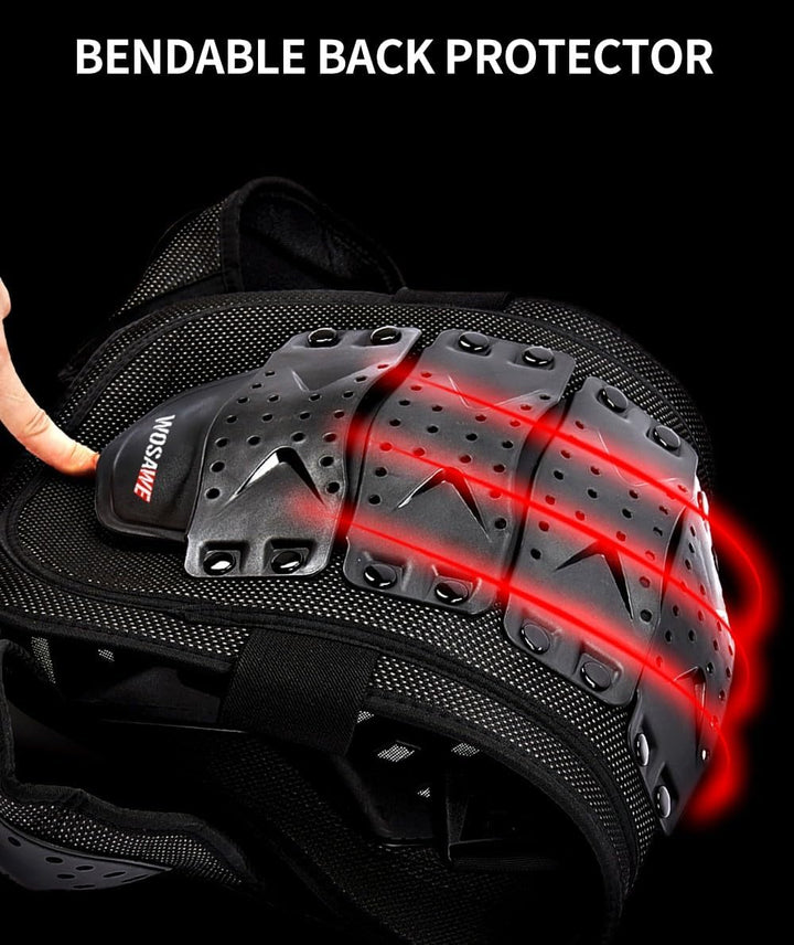 WOSAWE Motorrad Schutz Jacke für Erwachsene, Brustpanzer Racing Guard Rückenprotektoren Schutzausrüs