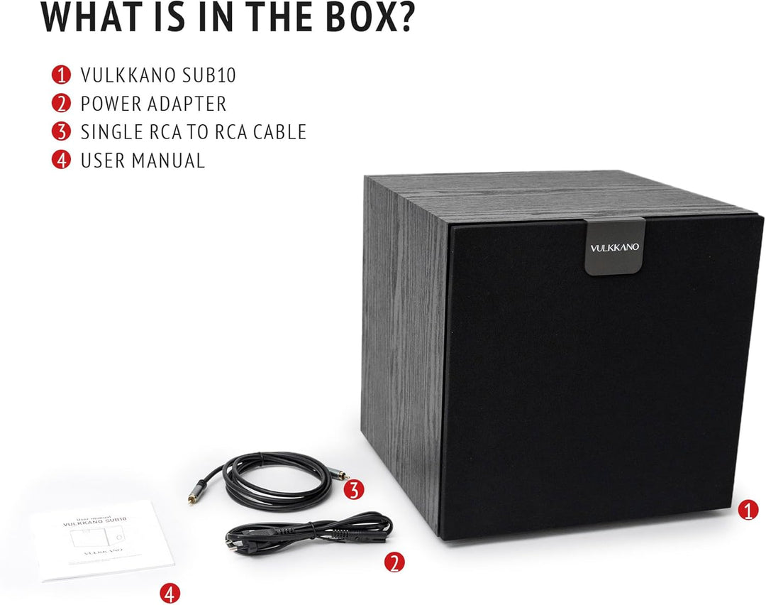 VULKKANO SUB10 Subwoofer Activ 10 Zoll, Frequenz: 40 Hz-200 Hz