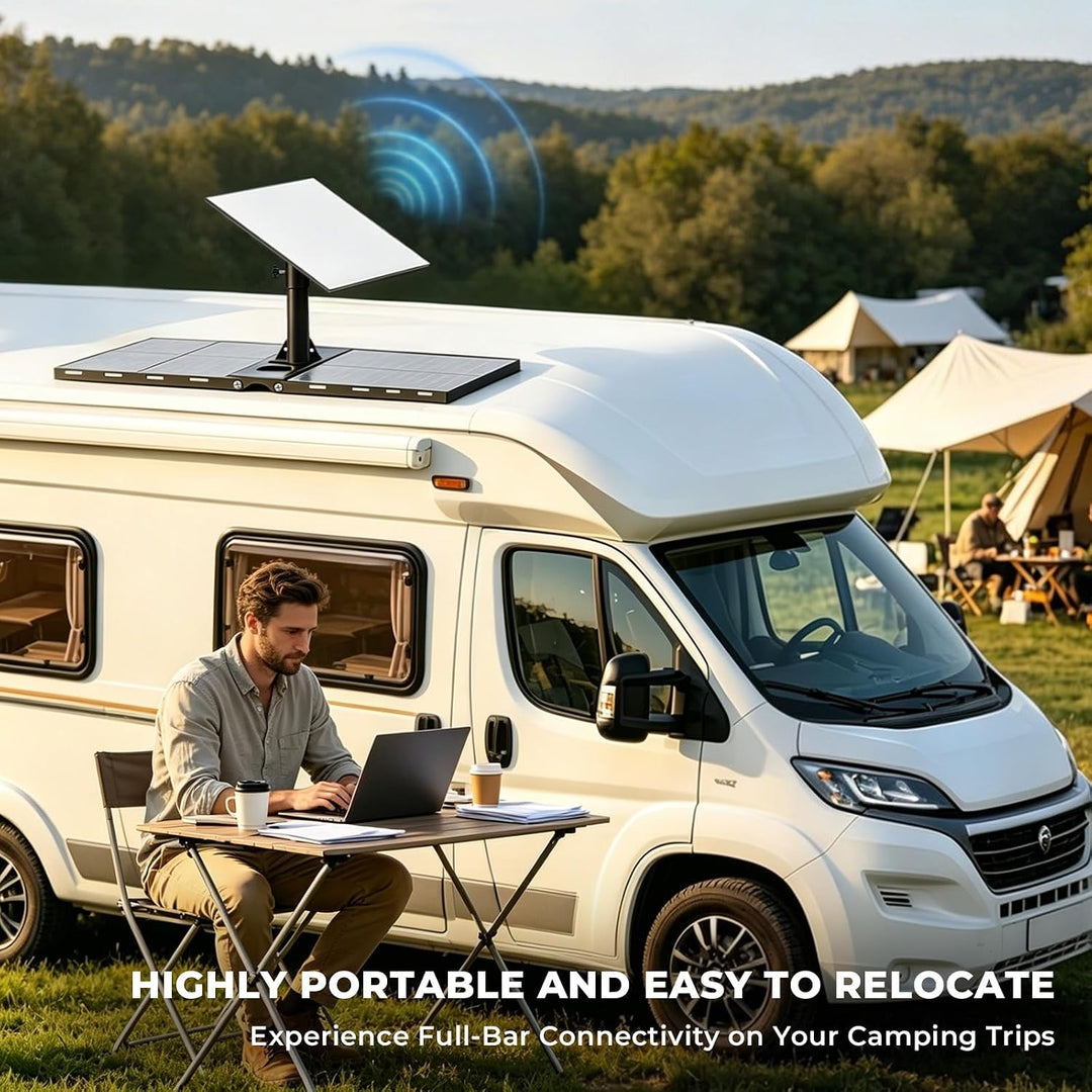 EFUTURETIME Starlink Gen 3 Dachhalterung aus Stahl– Ohne Bohren | 360° Horizontal Drehbar Starlink H
