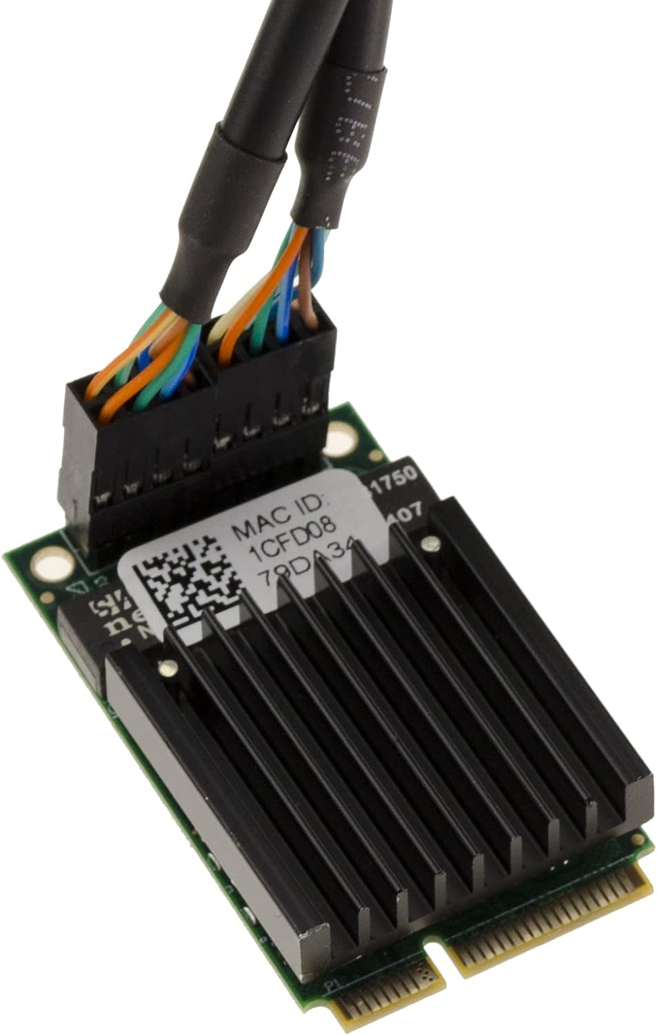 KALEA-INFORMATIQUE Mini PCIe MiniPCIe-Karte 2 LAN-Ports GIGABIT Ethernet RJ45 an Kabeln. Mit Intel I