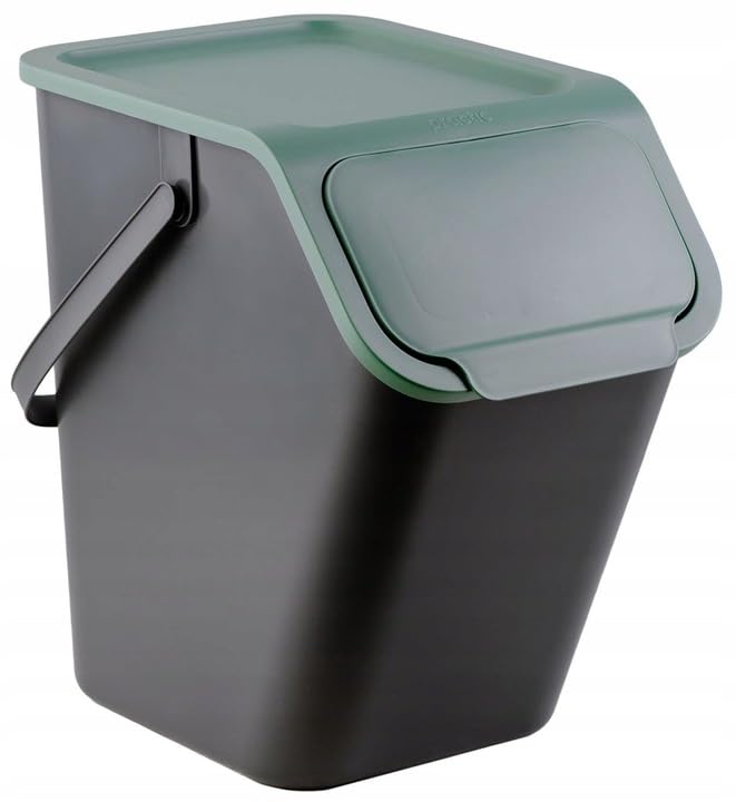 Go Practic Mülleimer Mit Deckel Küche 25 L Click-Function Abfalleimer Mülltrensystem Abfallbehälter