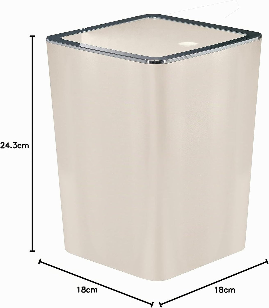 Kosmetikeimer Match, Farbe: Beige, Material: AS, Grösse: Eimer 5 Liter
