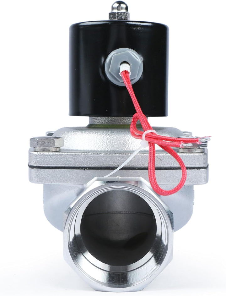 U.S. Solid 2" Edelstahl Elektrisch Magnetventil 12V DC stromlos geschlossen VITON Wasser Luft Öl G G