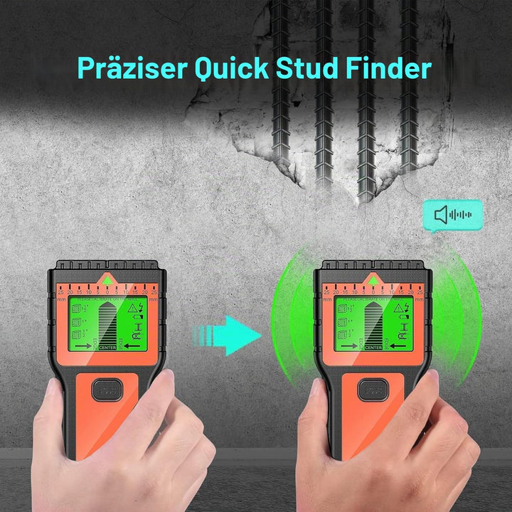 Leitungssuchgerät - Multifunktionaler Stud Finder mit LCD-Display &amp; Audio-Alarm, Kabel- und Metallsu