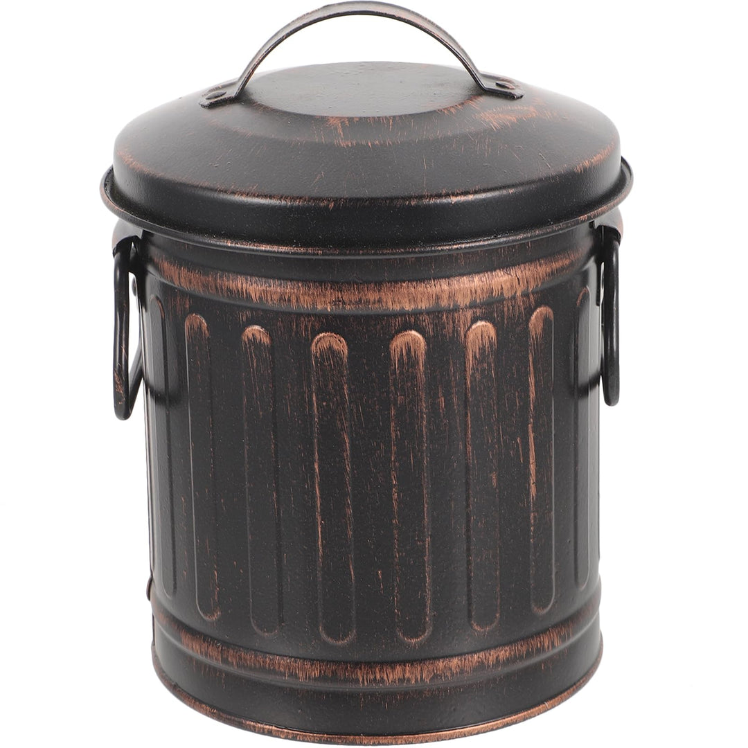 LIFKOME Ascheeimer Mit Deckel Vintage-Eisen-Kamineimer Grillkohleeimer Heisser Ascheeimer Kleiner Ko