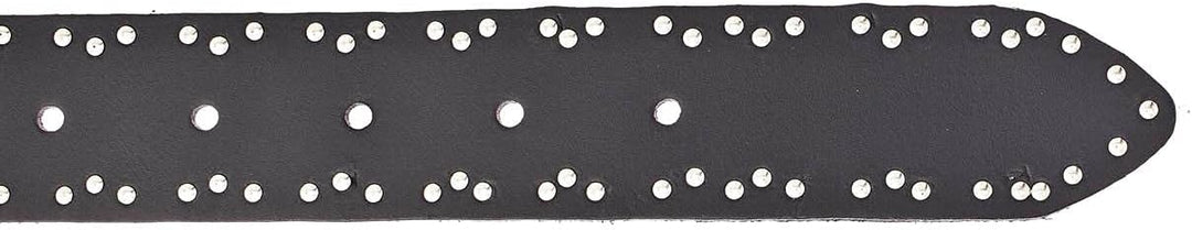 BGM Mode-Accessoires GmbH 35 mm Leder-Nietgürtel, schwarz, schwarz( (0790)), Gr. 90