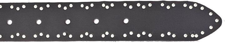 BGM Mode-Accessoires GmbH 35 mm Leder-Nietgürtel, schwarz, schwarz( (0790)), Gr. 90