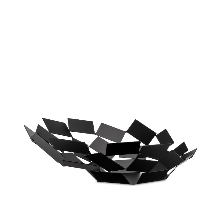 Alessi MT03 B La Stanza dello Scirocco, Tafelaufsatz Edelstahl 18/10 , Schwarz Lackiert, Edelstahl 1