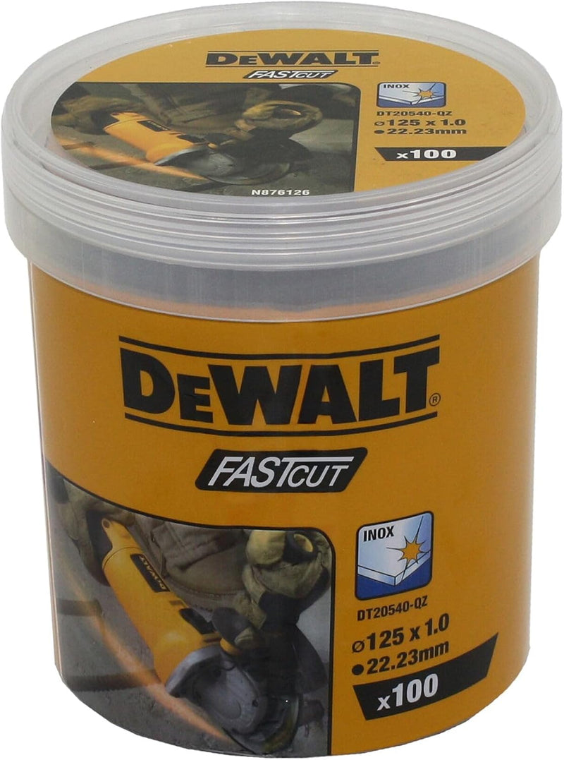 Dewalt High Performance Trennscheiben DT20540 (Ø 125mm x 1,0mm, Typ 41 (flach), Bohrung 22,23 mm, fü