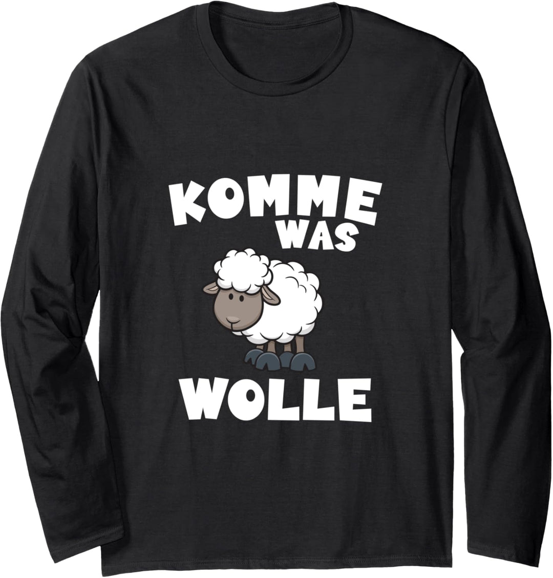 Komme was Wolle Schaf Schafe Schäfer Langarmshirt