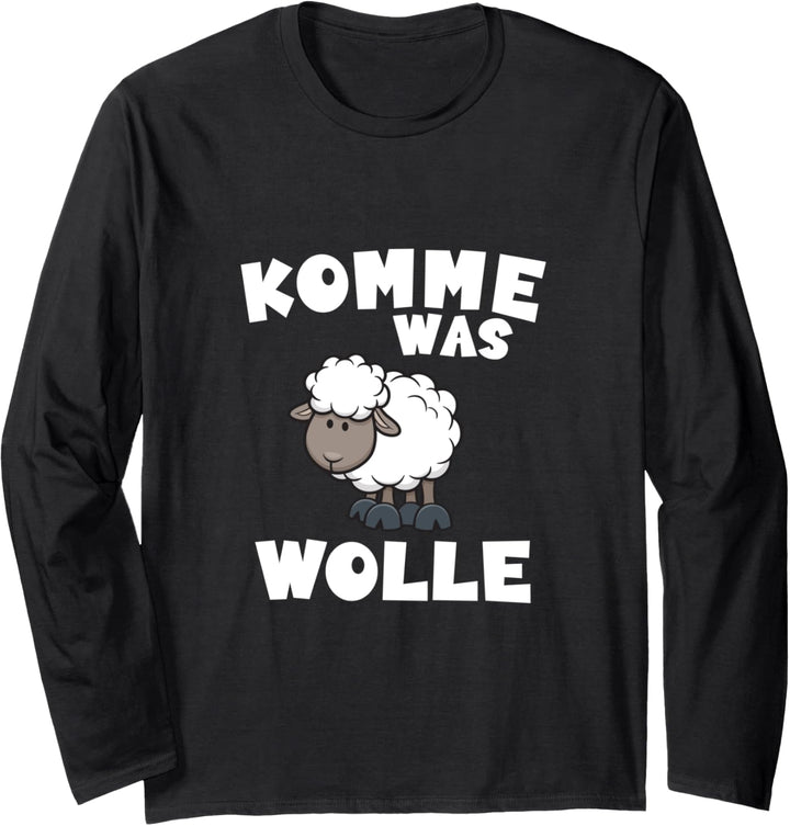 Komme was Wolle Schaf Schafe Schäfer Langarmshirt