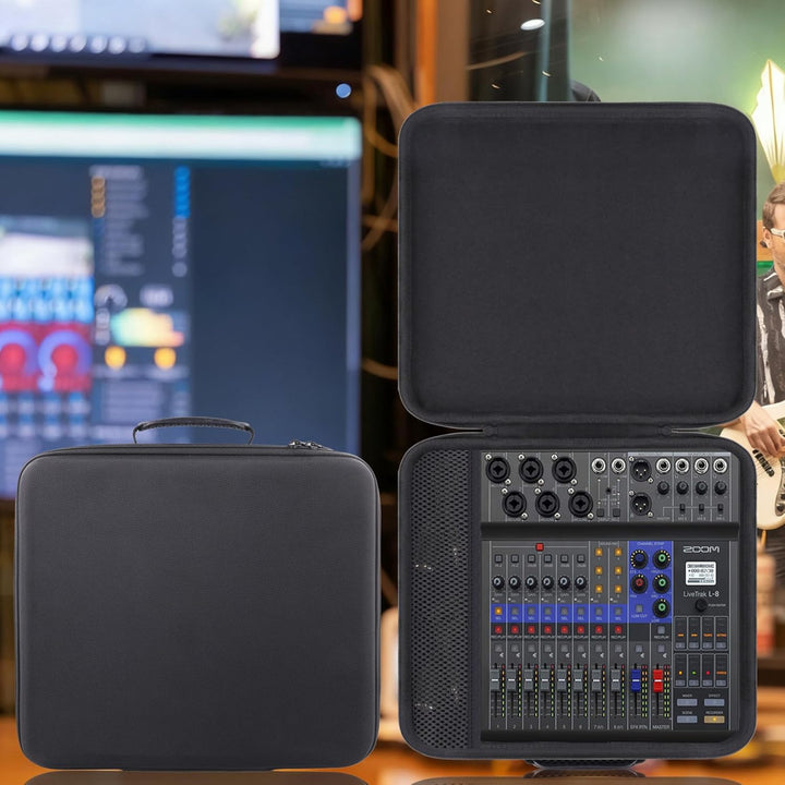 co2CREA Hart Reise Schutz Hülle Etui Tasche für Zoom LiveTrak Podcast L-8 Digital Mixer/Recorder, Nu