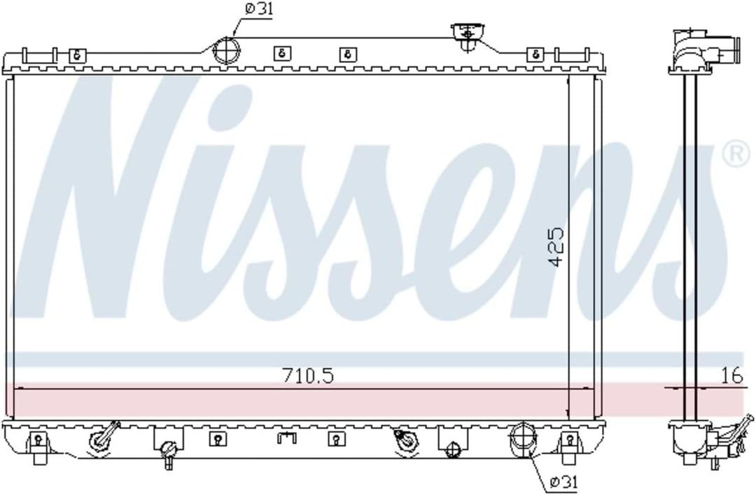 Nissens 647681 Kühler, Motorkühlung