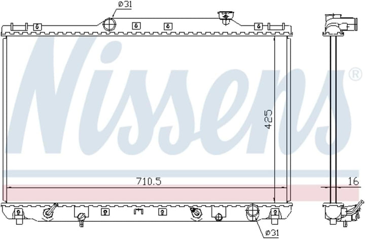 Nissens 647681 Kühler, Motorkühlung