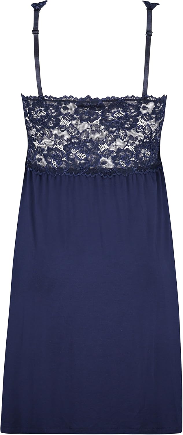 Hunkemöller Damen Slipdress Nora Lace Schwarz XXS XS Peacoat, XS Peacoat