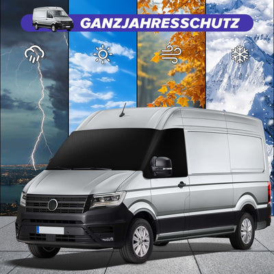 MaxEarn für VW Crafter Auto Windschutzscheiben Abdeckung, 600D Wasserdicht Sonnenschutz Frontscheibe