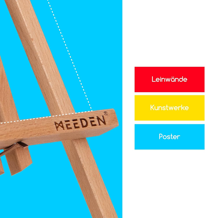 MEEDEN 3 Stück Tischstaffelei Holz, 50 cm Display Staffeleien, Kinder Staffelei Tisch, Bild Ständer
