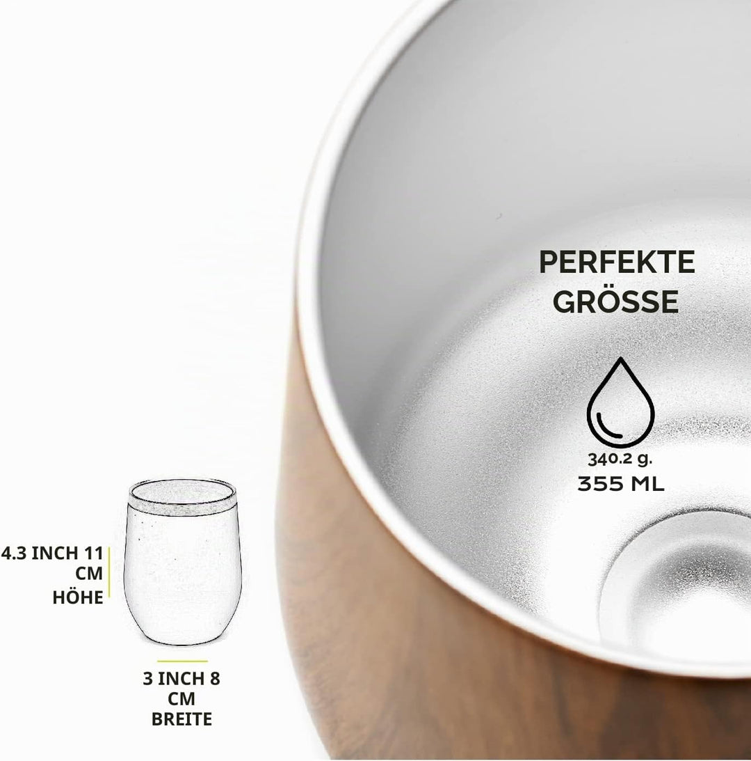 balibetov - Neu - Modernes Yerba Mate Gourd Set (Mate Tasse) - Doppelwandiger 18/8 Edelstahl Enthält