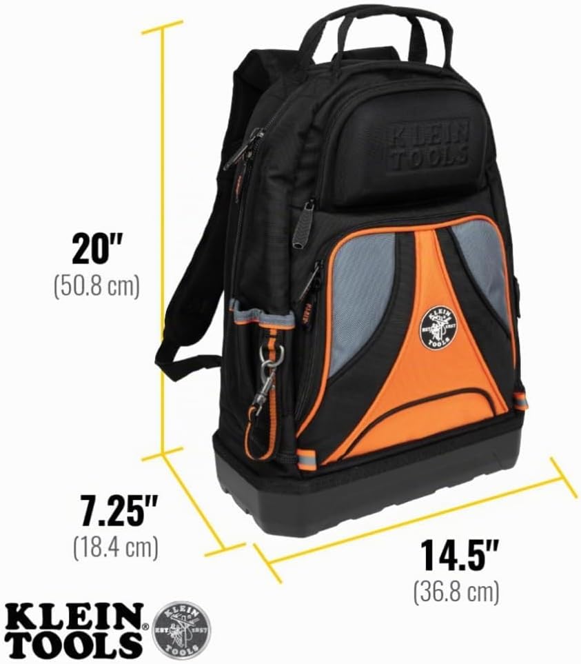 Werkzeugtasche Rucksack Heavy Duty Tradesman Pro Tool Organizer Tool Carrier mit 39 Taschen und gefo