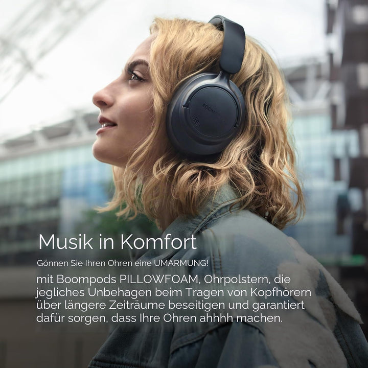 Boompods Headpods ANC+ Geräuschunterdrückende Kopfhörer - Over-Ear Bluetooth Kopfhörer mit Mikrof