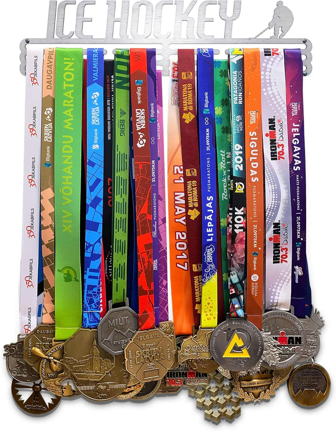 United Medals Ice Hockey Medaillenhalter Edelstahl | Medaillen Aufhänger | Medal Hanger Holder Displ