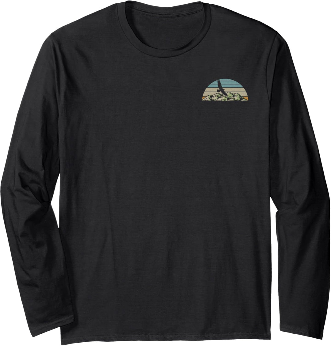 Trendy Outdoor Life Sunset Camp Life Front & Back Langarmshirt