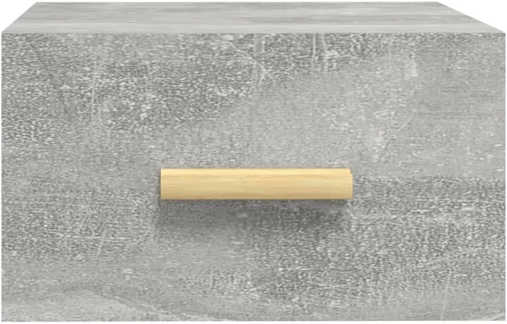WIFESE Wand-Nachttisch Betongrau 35x35x20 cm Nachtschrank Nachtkästchen Bedside Table Nightstand Nac