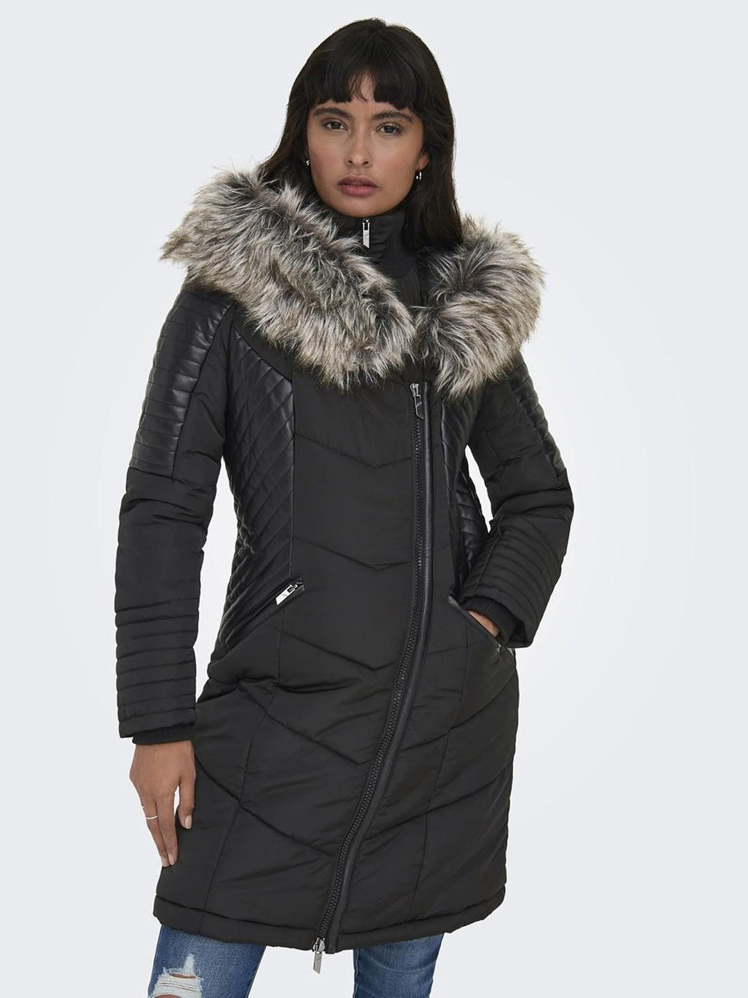 ONLY Female Steppmantel ONLNEWLINETTE Steppmantel XS Schwarz, XS Schwarz