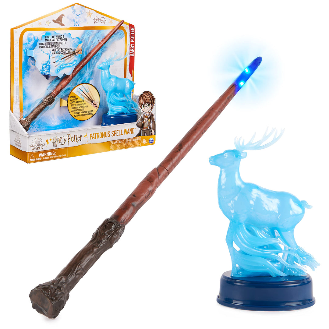 Wizarding World Harry Potter - Interaktiver Zauberstab von Harry Potter mit Patronus-Figur, Licht- u