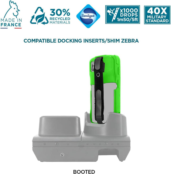 Mobilis Schutzhülle für Zebra TC22 TC27 mit Anti-Sturz-Handschlaufe & Stifthalter, Etui in Militärqu