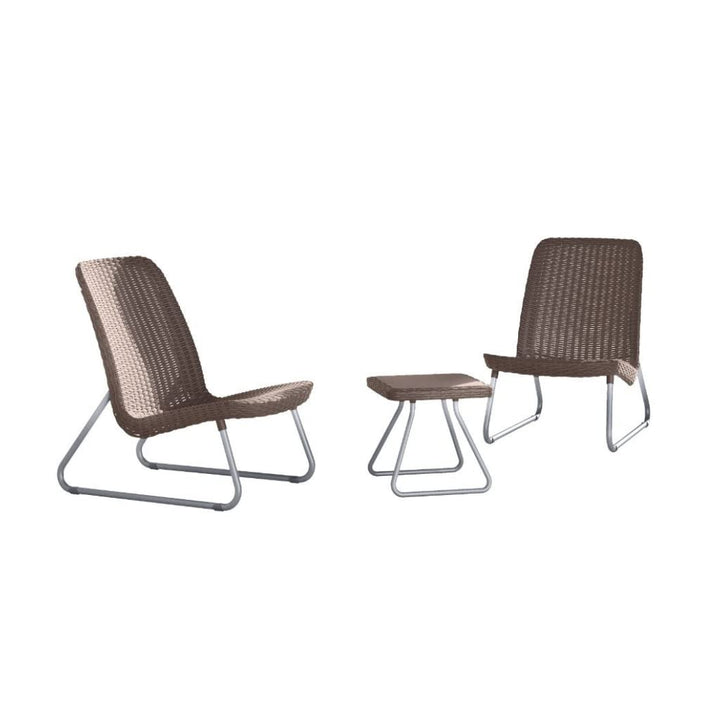 Keter 17197637 Lounge Set Rio, Rattanoptik, Kunststoff, braun, Braun