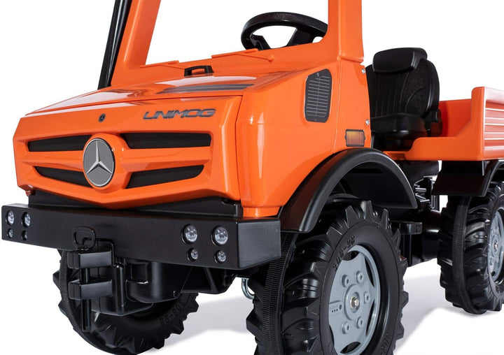 Rolly Toys Unimog Service Tretauto ab 3 Jahren | Auto zum selber fahren mit Flüsterlaufreifen und Bl