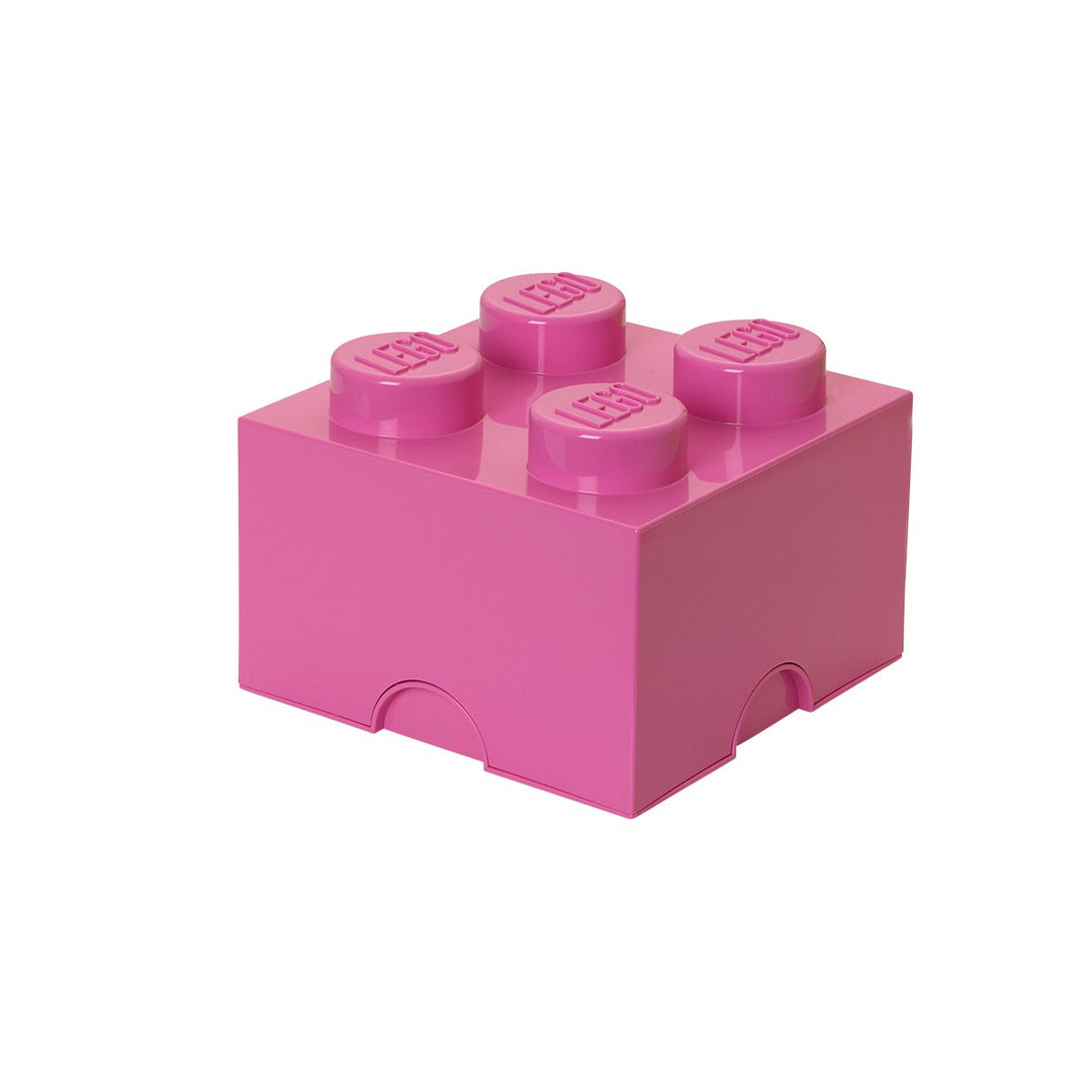 LEGO Aufbewahrungsstein, 4 Noppen, Stapelbare Aufbewahrungsbox, 5,7 l, rosa Bright Purple, Bright Pu