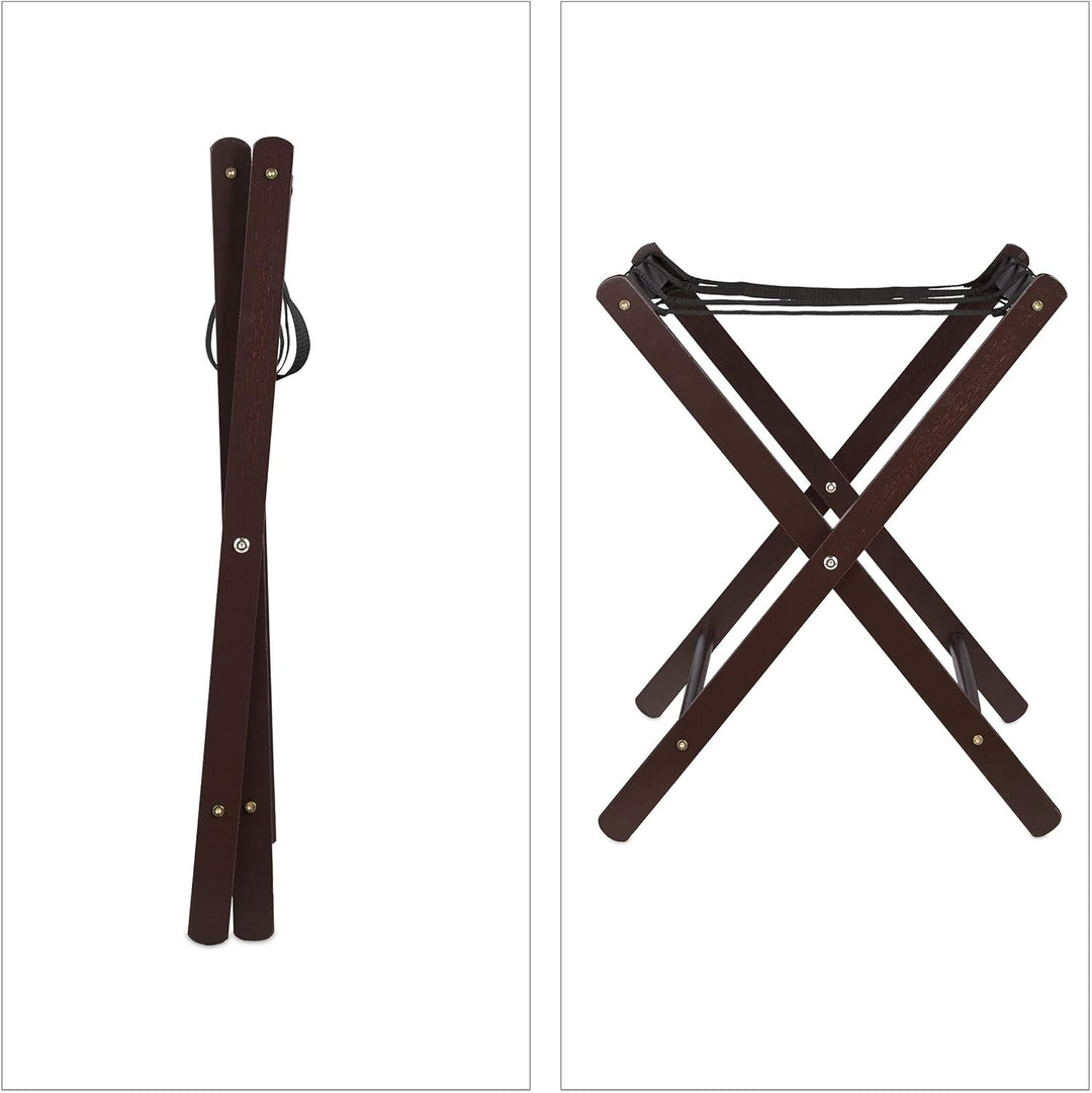Relaxdays Kofferständer klappbar, Holz Gepäckablage, HBT: 54,5 x 66 x 44 cm, Kofferhocker für Hotel