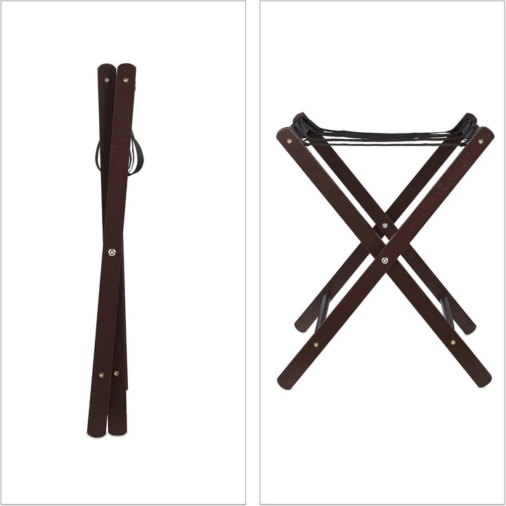 Relaxdays Kofferständer klappbar, Holz Gepäckablage, HBT: 54,5 x 66 x 44 cm, Kofferhocker für Hotel