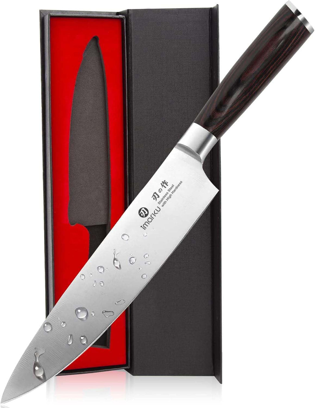 Kochmesser-imarku 20cm Profi Küchenmesser Chef Messer Allzweckmesser aus Carbon-Edelstahl, Ultrascha