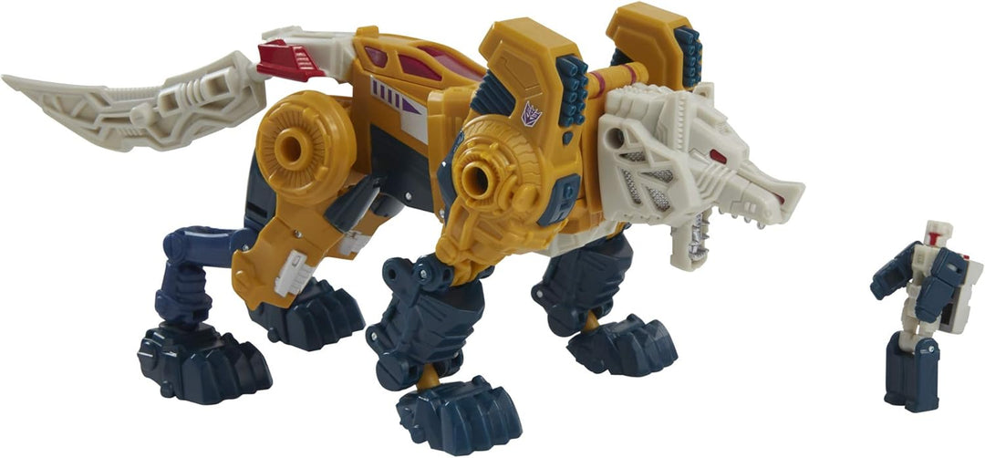 Transformers Moderne Figur 2021 in Retro Verpackung Decepticon Headmaster Weirdwolf mit Monxo