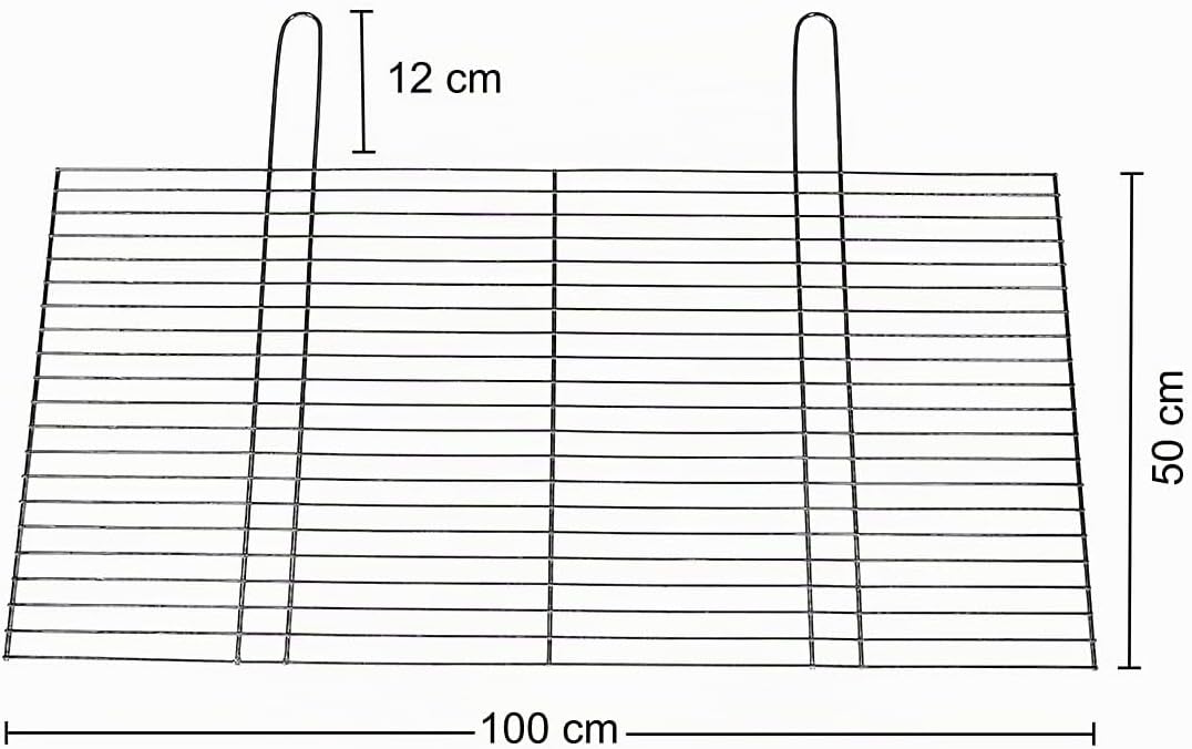 BitWa Robuster Grillrost aus Edelstahl 100x50cm - Rostfreies Grillgitter für Geniesser und Hobbyköch