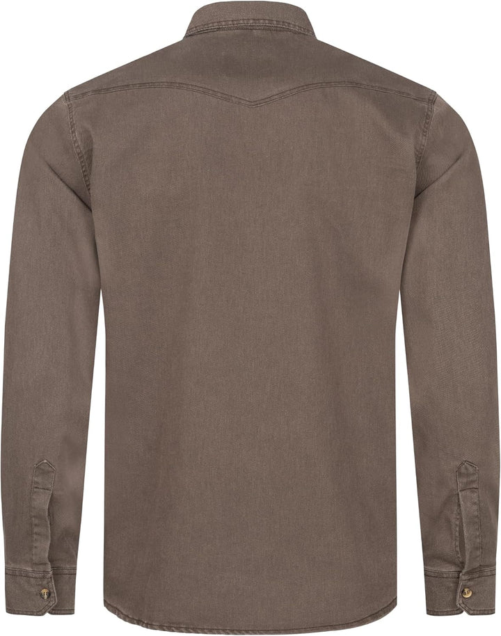 Rock Creek Herren Hemd Jeanshemd H-339 S Braun, S Braun