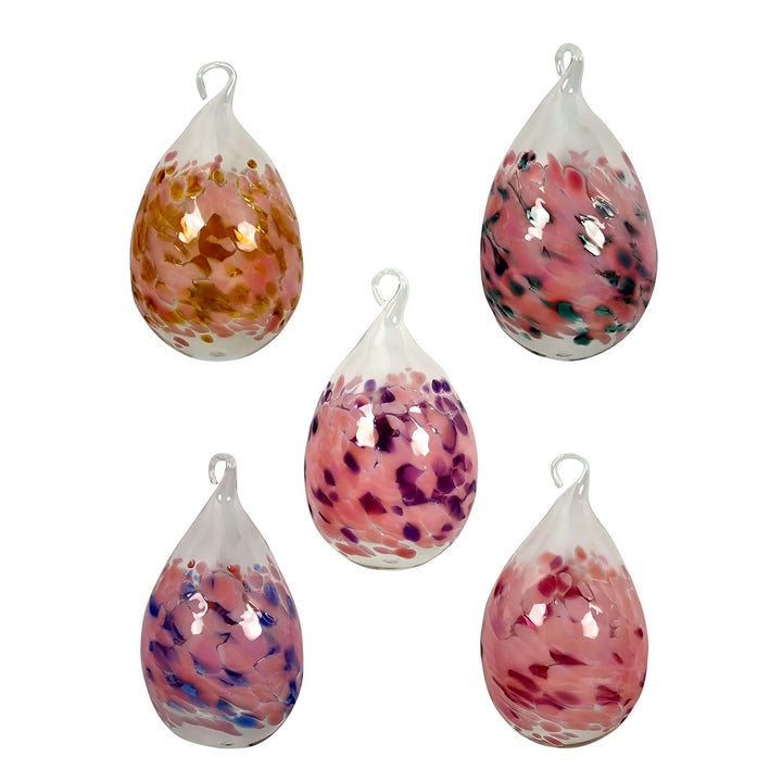 Lauschaer Glas Ostereier aus Glas mit Granulat verschiedene Grössen und Sets mundgeblasen handgeform