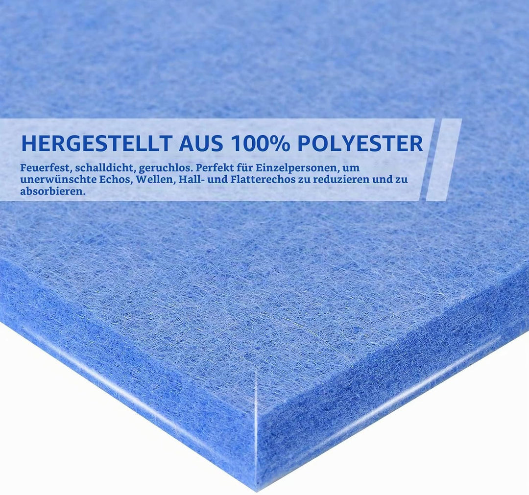 Rdutuok 12 Stück Selbstklebend Akustikplatten,30x30x1 cm Akustik Absorber Akustikpanel Schallschutzp