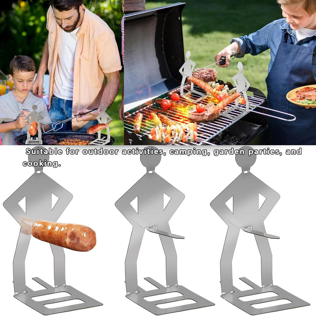 3 Stück Grill Wursthalter Aus Edelstahl Grillzubehör Lustiger Wursthalter Grill Kreativer Wurstständ
